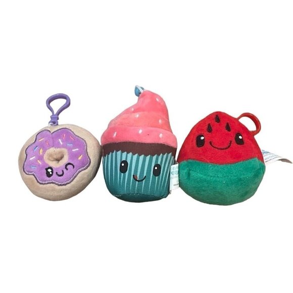 3 SCENTED Backpack Clips ~ OH SO YUMMY Cupcake Watermelon Donut - Picture 1 of 7